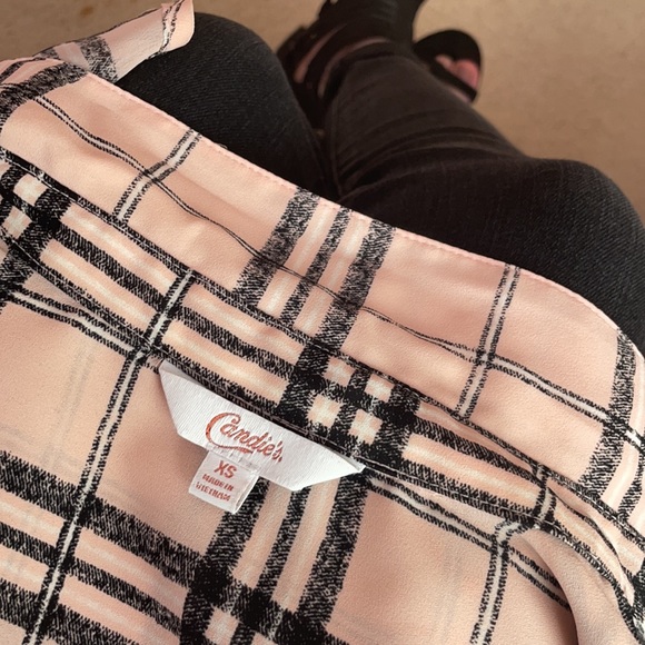 Candies pink and black plaid blouse - Picture 5 of 5